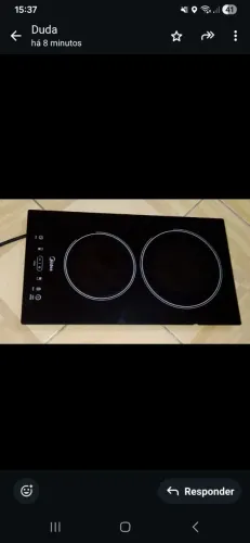 Cooktop 2 Bocas Elétrico Midea Touch Preto 