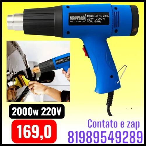 soprador térmico Neotron NE-2035 azul de 2000W e 220V.