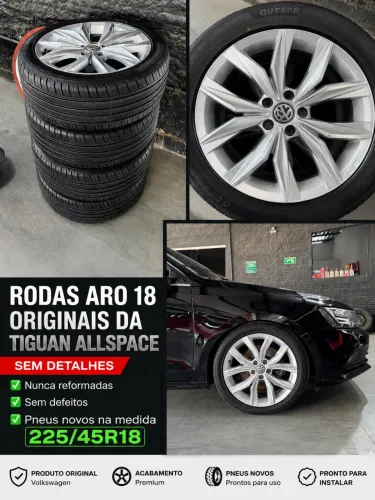 Rodas originais aro 18 Tiguan allspace com pneus novos