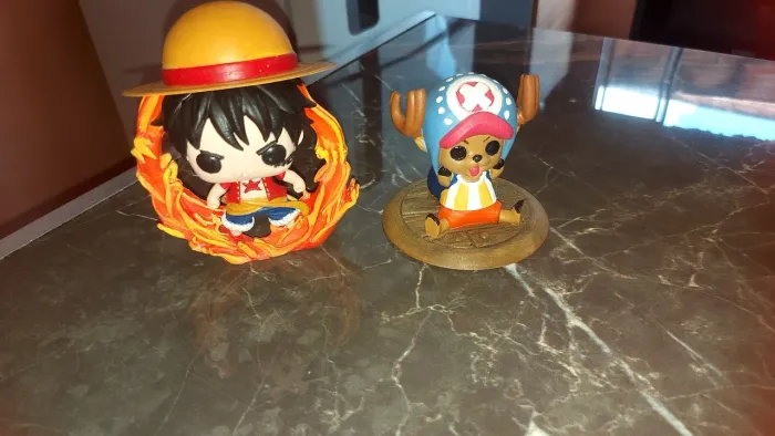 Kit bonecos onepiece (Luffy e Chopper) em 3D