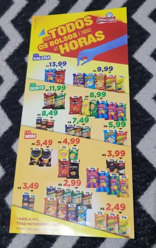 Panfleto de Preços Elma Chips 2022