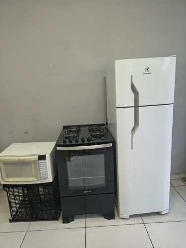 Kit cozinha geladeira fogão microondas pagamento somente na entrega