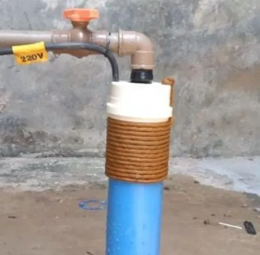 Perfuração de poço artesiano, limpeza e instalação de bomba submersa