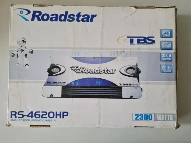 Módulo Amplificador Roadstar RS-4620HP 2300W - 4 Canais (Na Caixa)