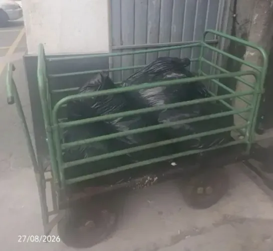 Oportunidade - Carrinho Carro Plataforma Fechado Em Tubo