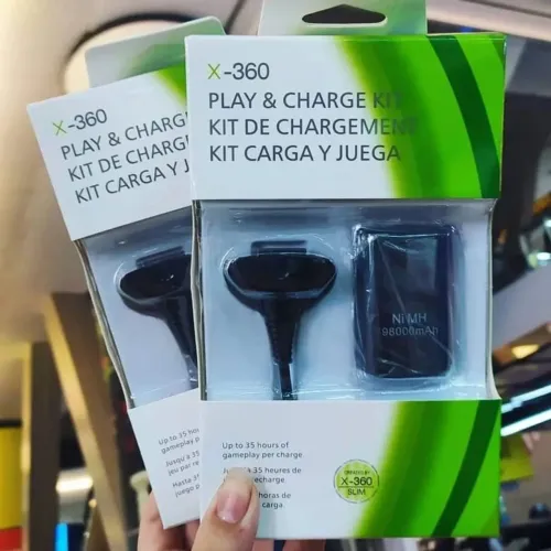 Kit Play & Charge X-360 - Controle Xbox 360 - Primeira Linha - Novo<br>