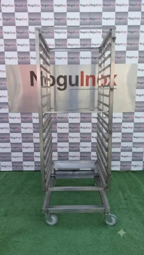 Carrinho esqueleto inox bandeija