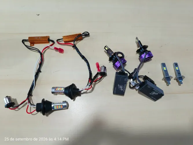 Kit Lâmpada Led Automotivo H7 H1 DRL Pisca