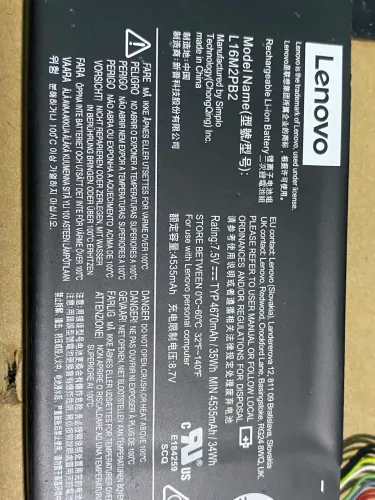 Bateria de notebook Lenovo de 10°geração 