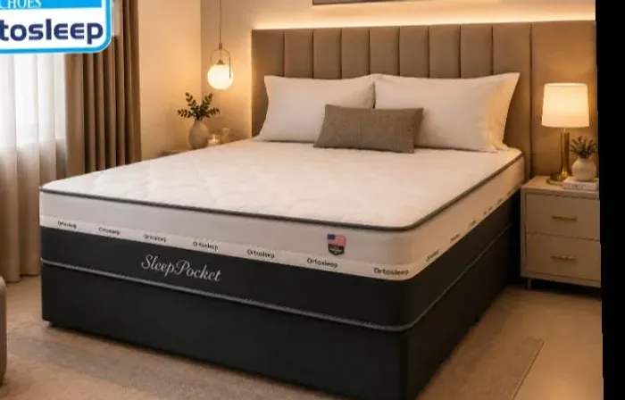 Cama casal com colchão semi ortopédico