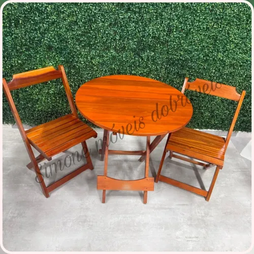 Conjunto de mesa dobrável para bar e restaurante adega residência