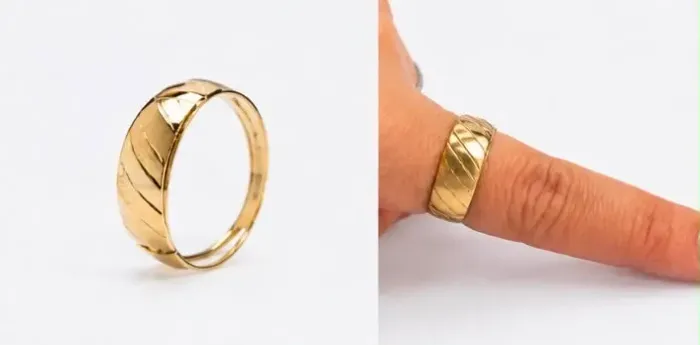 Anel de ouro 18k. Aro 21