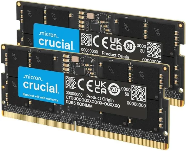 KIT 32GB DDR5 Crucial 4800MHz Notebook - 2x16GB - Apenas 2 meses de uso