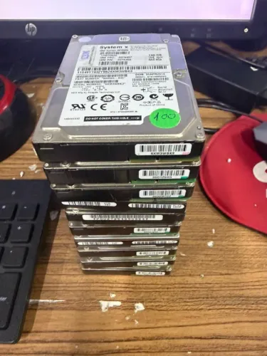 KIT 10 HDS SAS 146GB - HP/Seagate - 10K e 15K - Testados e com saúde 100%