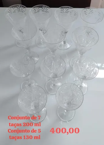 Taças de cristal antiga
