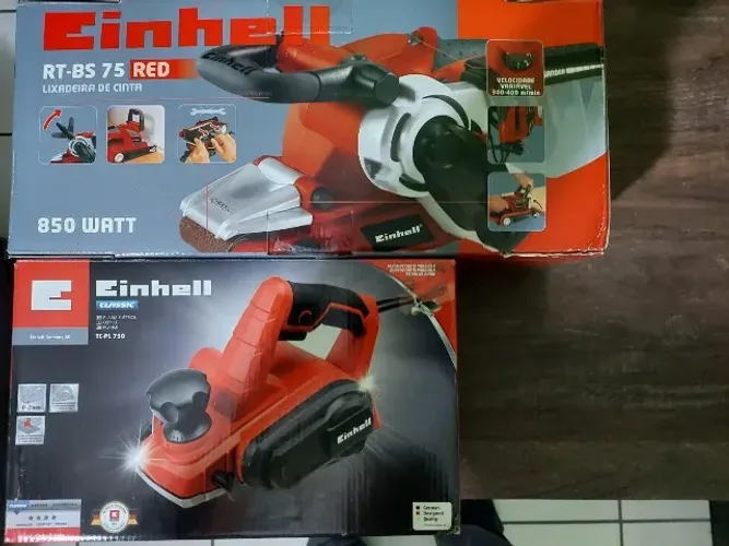 Plaina tc -pl 750 / 850w 220v Einhell / Lixadeira de Cinta RT-BS 75 850w -220v