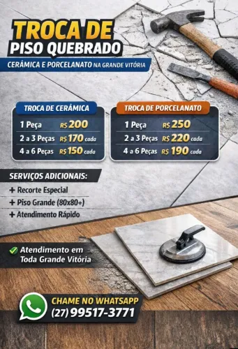 Troca de pisos quebrados 