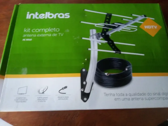 Antena Digital Intelbras AE 5010 kit completo nova na caixa nunca usada.