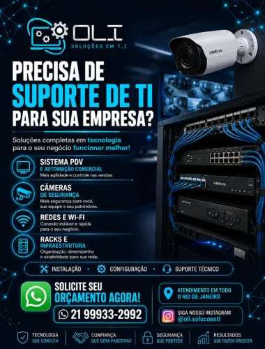 Precisa de PDV ou Cameras? Nós temos