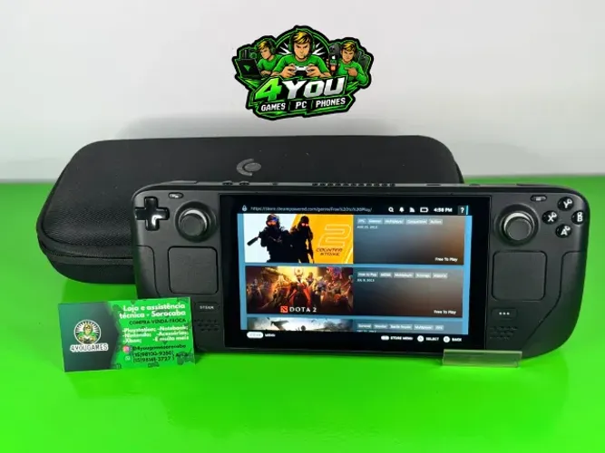 STEAM DECK - 256GB - ESTADO DE NOVO - COM CASE E GARANTIA