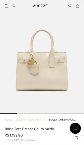 Bolsa Arezzo couro legítimo 