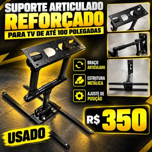Suporte Articulado Reforçado de Parede para TV até 100 Polegadas Usado