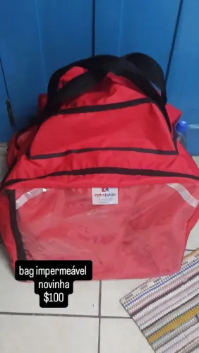 bag para delivery vermelha impermeável