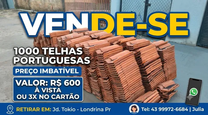 Vende se 1200 telhas portuguesas