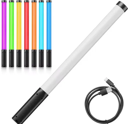 Bastão De Luz Led Rgb Ulanzi VI119 Recarregável Vídeo Vlog Estrutura Preto