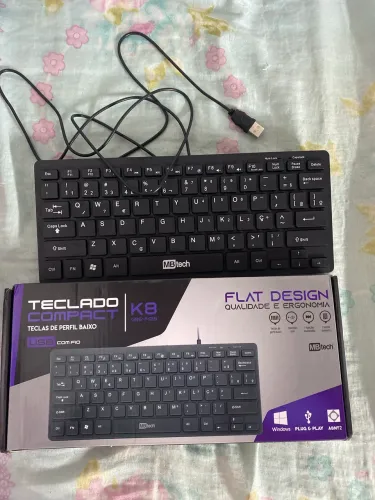Mini Teclado Usb Notebook Pc Computador Mbtech K8 pequeno 