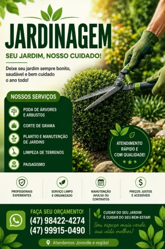 Serviço de jardinagem no capricho