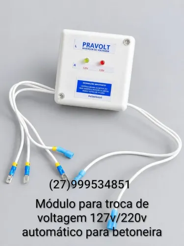 Módulo para troca automática de voltagem 127/220v para betoneiras