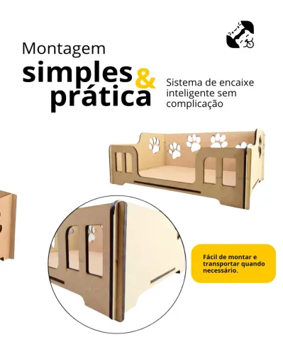 Cama Para Pet Em MDF - Resistente E Moderna | Últimas Unidades