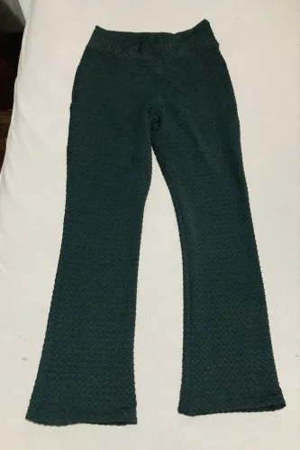 calça legging preta nova barra flare tecido grosso com lycra tamanho g
