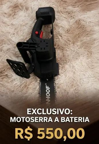 Motosserra a Bateria Ironhoof com Sabre Longo - Nova e Completa!