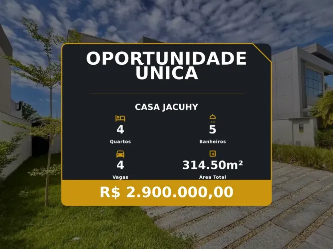 Jacuhy: Casa duplex de alto padrão com piscina e espaço gourmet!