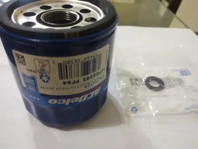 Filtro lubrificante novo Onix original e anel de vedação bujão cárter