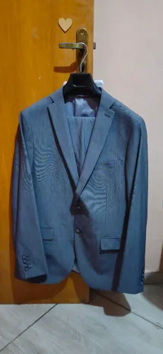 Conjunto completo terno masculino tng cinza - paletó, calça social, camisa e gravata