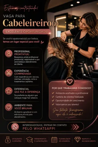 Vaga de emprego para Cabeleireiro(a)