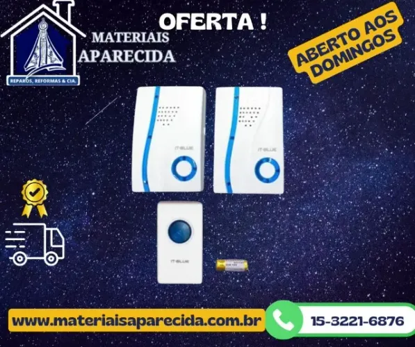 2 Campainha Sem Fio 1 Interruptor It-Blue SD-177A