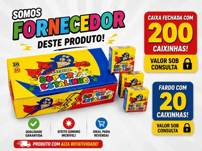 Fornecedor de estalinho para revenda no são João 