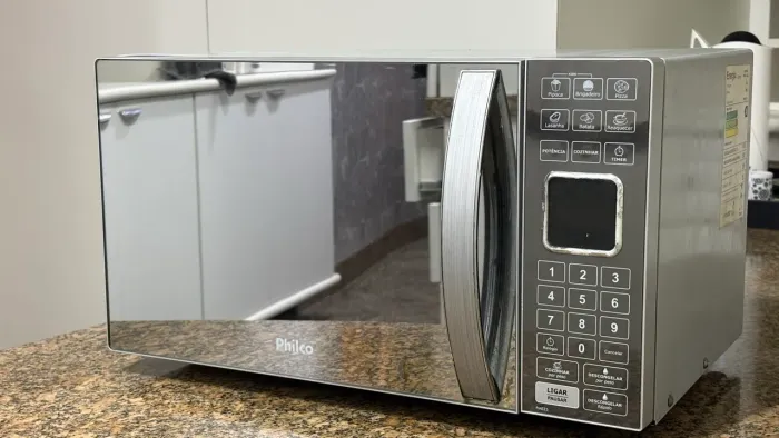 Micro-ondas 25L Philco Espelhado Branco 1100W 127V PMO28E