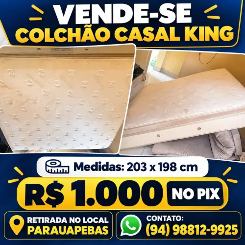 Colchão casal king usado