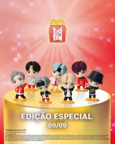 Bonecos bts coleção McDonald's completa