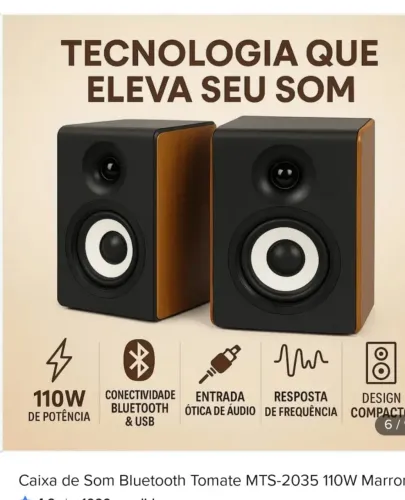 Caixa de som , retorno home Studio marca tomate