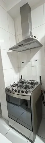 Kit Fogão + Coifa Inox Brastemp