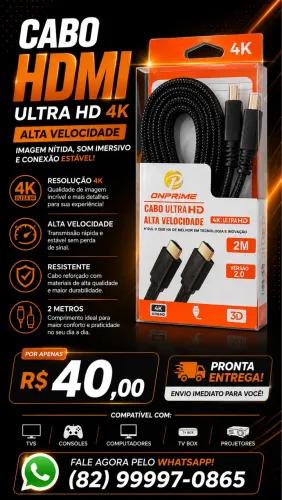 Cabo HDMI 2 Metros