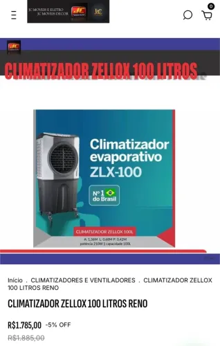 CLIMATIZADOR ZELLOX 100 LITROS