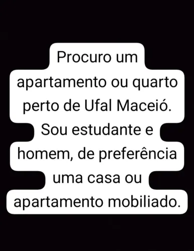 Procuro um quarto ou apartamento mobiliado