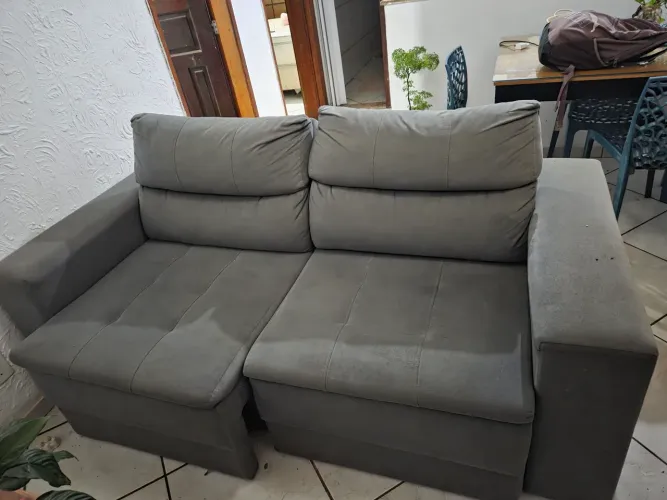 Sofá 3 lugares retrátil e reclinável